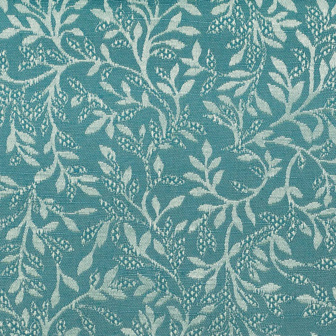 Small Leaf Design Curtain - Aqua