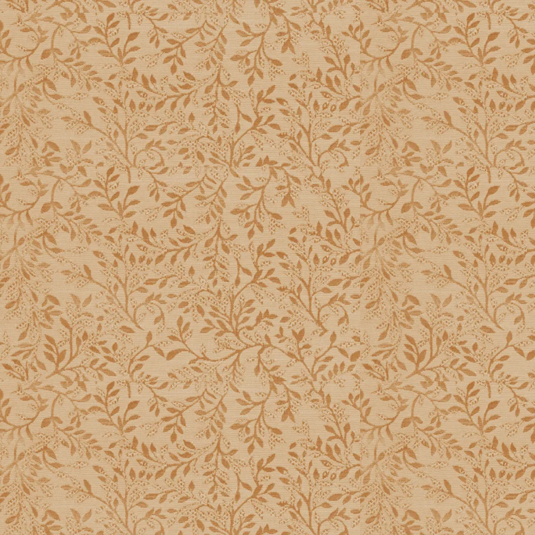 Small Leaf Design Curtain - Gold