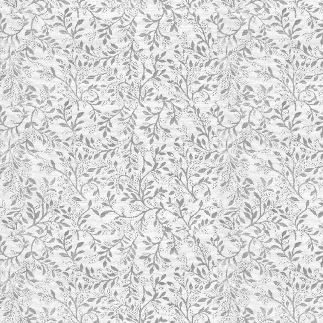 Small Leaf Design Curtain - Grey
