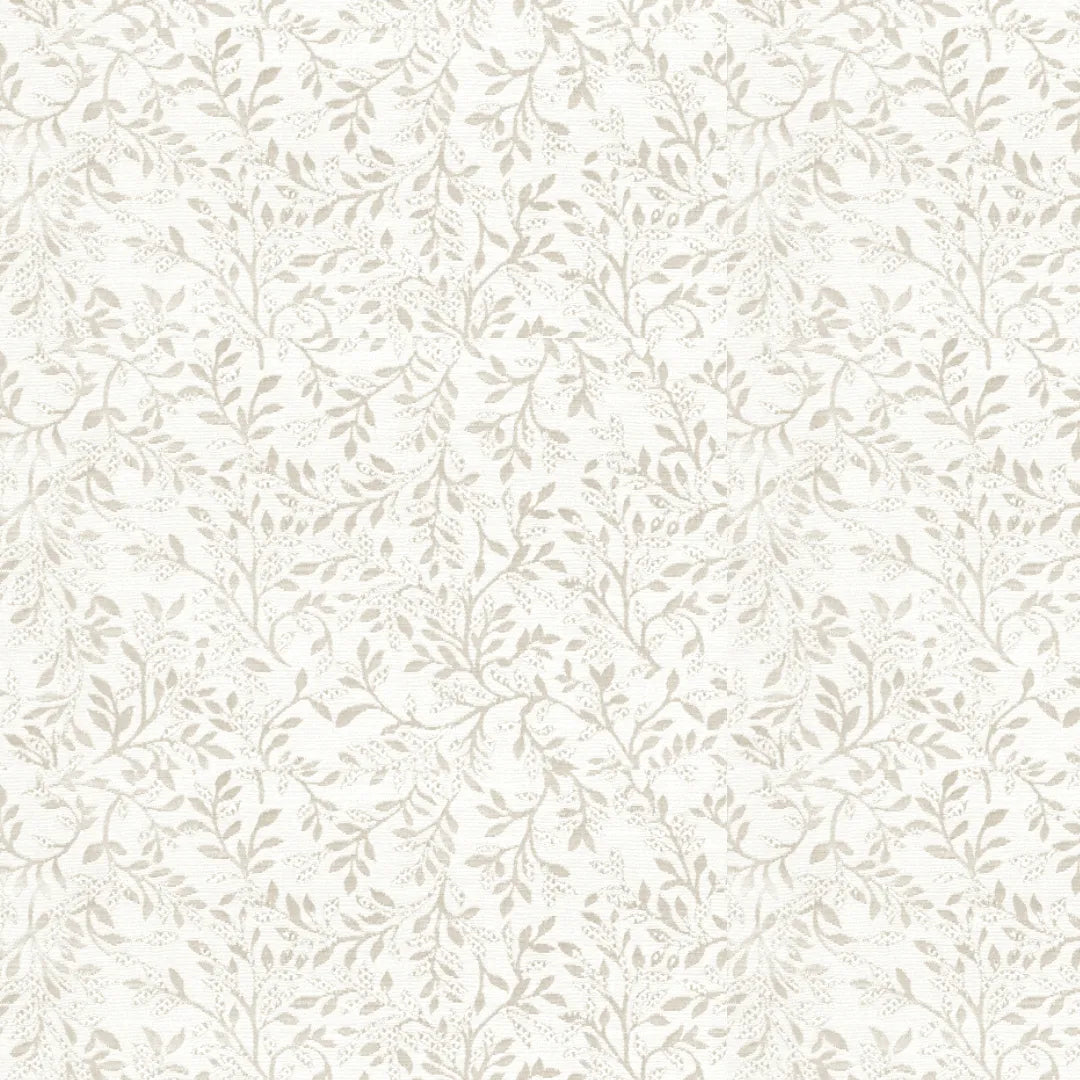 Small Leaf Design Curtain - Ivory