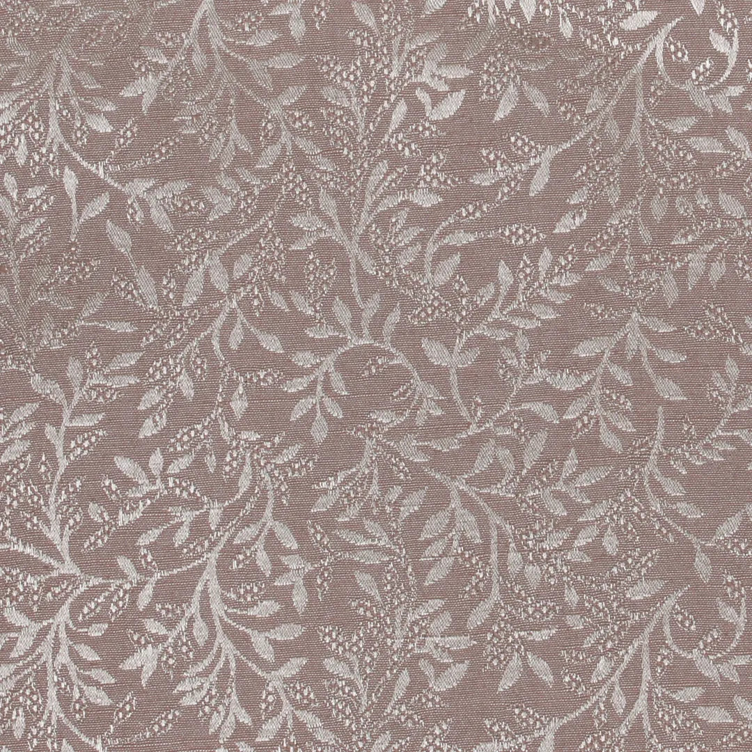 Small Leaf Design Curtain - Light Brown