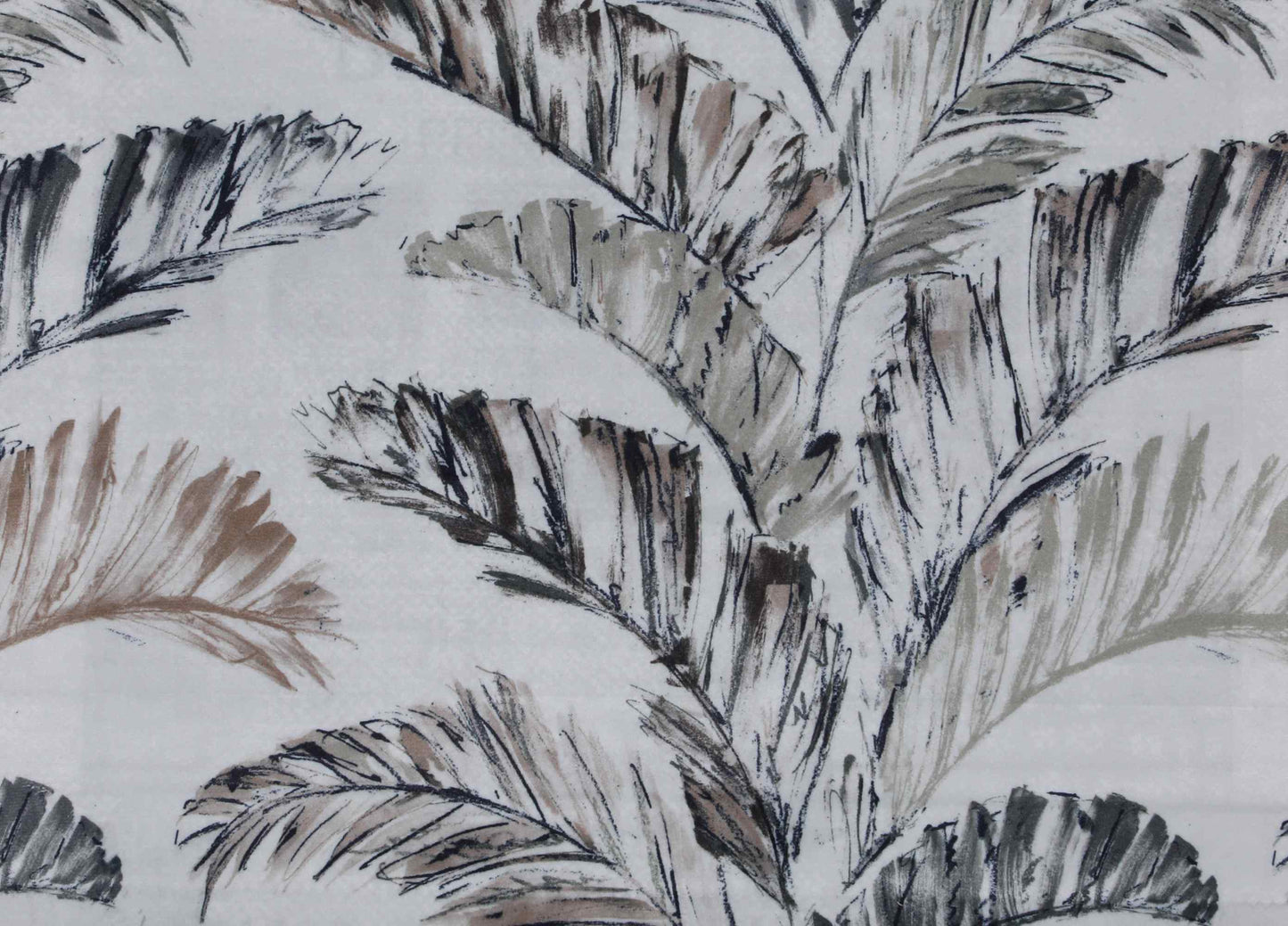 Self Design Leaf Velvet Type Curtain - Grey - CUZABLD - 42