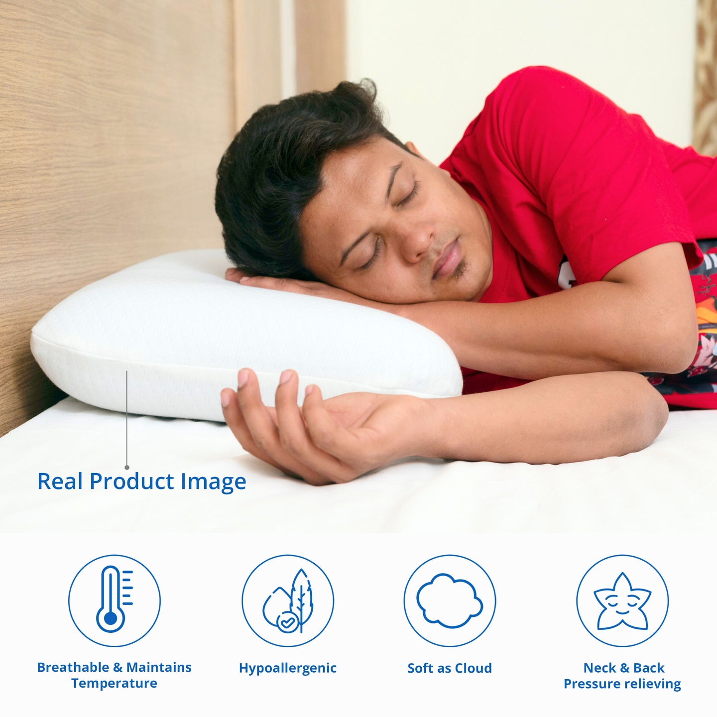 Cool Gel Infused Orthopedic Memory Foam Ultimate Comfy Pillow