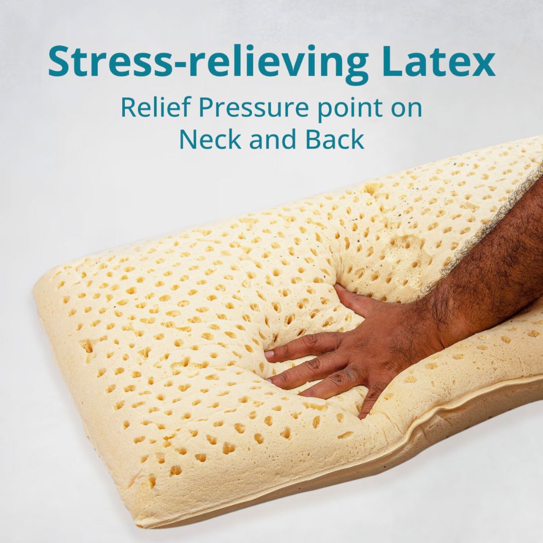 Orthopedic Natural Latex Sleep Pillow (Queen Size)