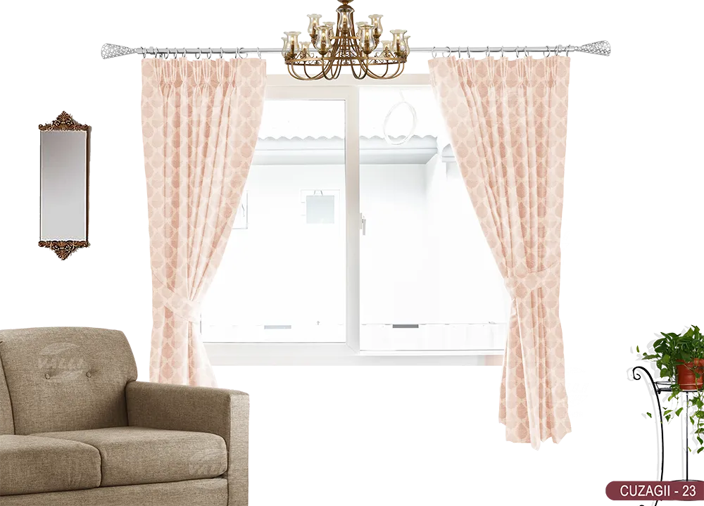 Big Leaf Curtain -Beige