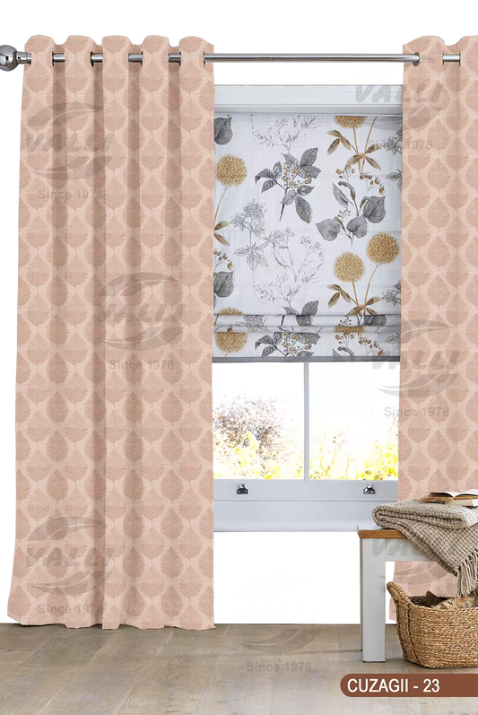 Big Leaf Curtain -Beige