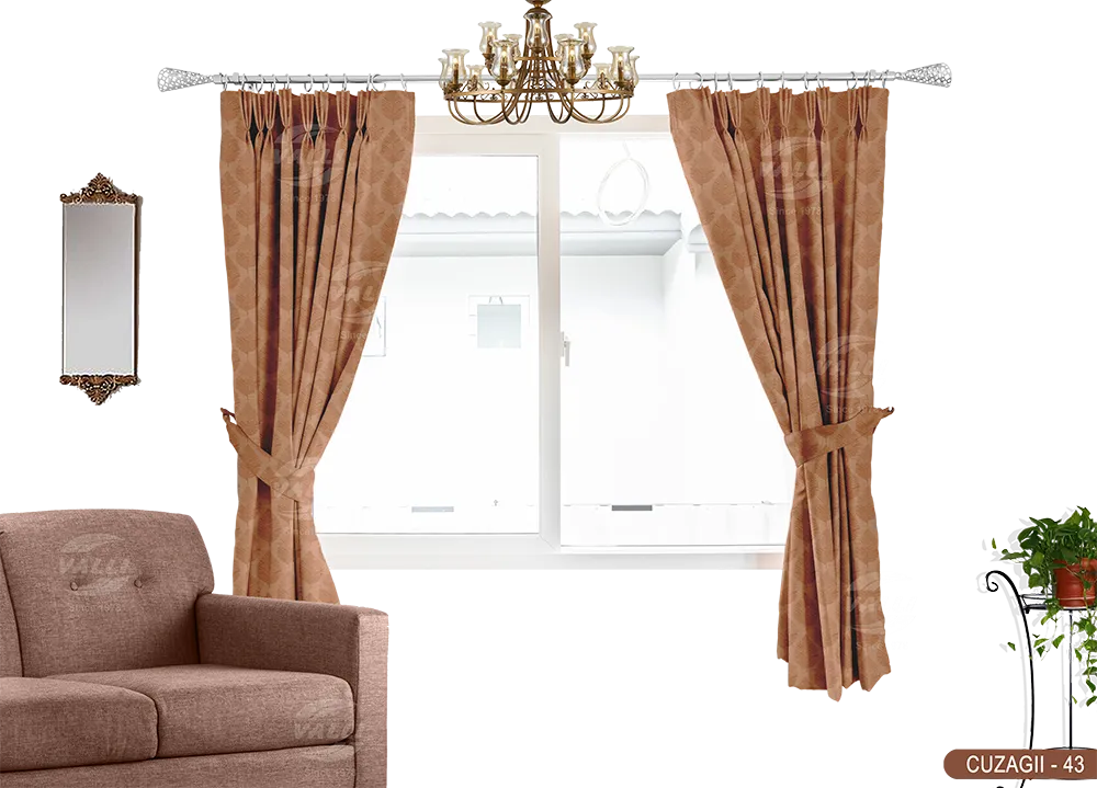 Big Leaf Curtain - Dark Brown