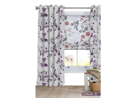 Branch Flower Curtain - Wine