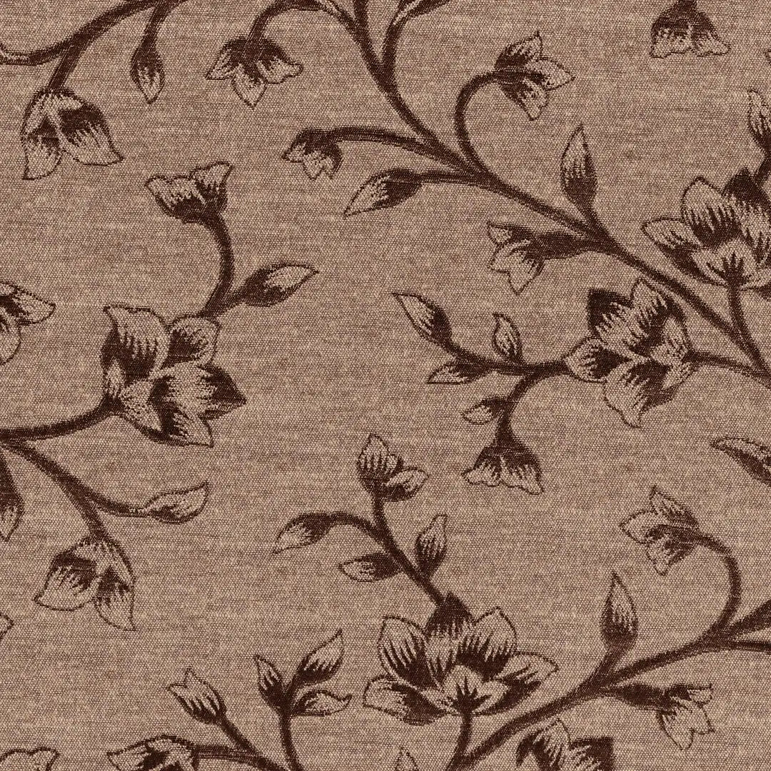 Flower Curtain - Coffee Brown