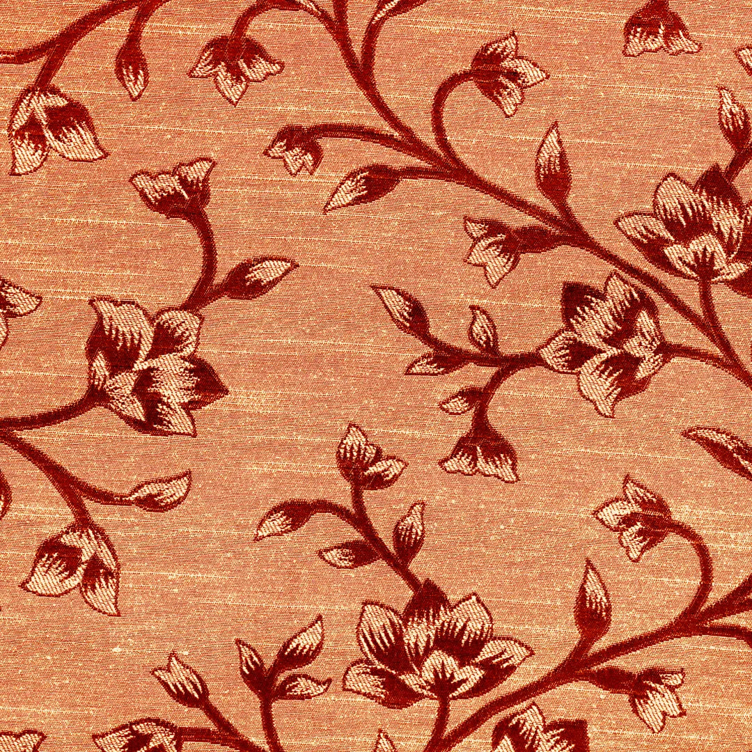 Flower Curtain - Maroon