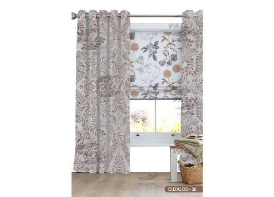 Branch Leaf Curtain - Brown