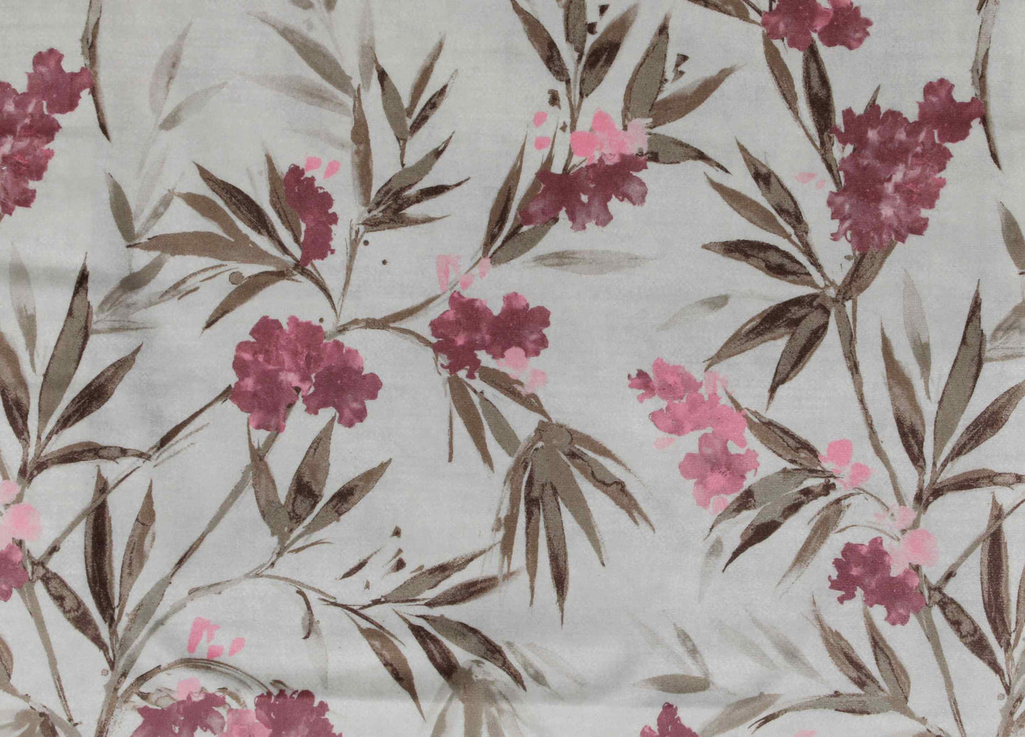 Self Design Branch Leaf Velvet Type Curtain - Pink
