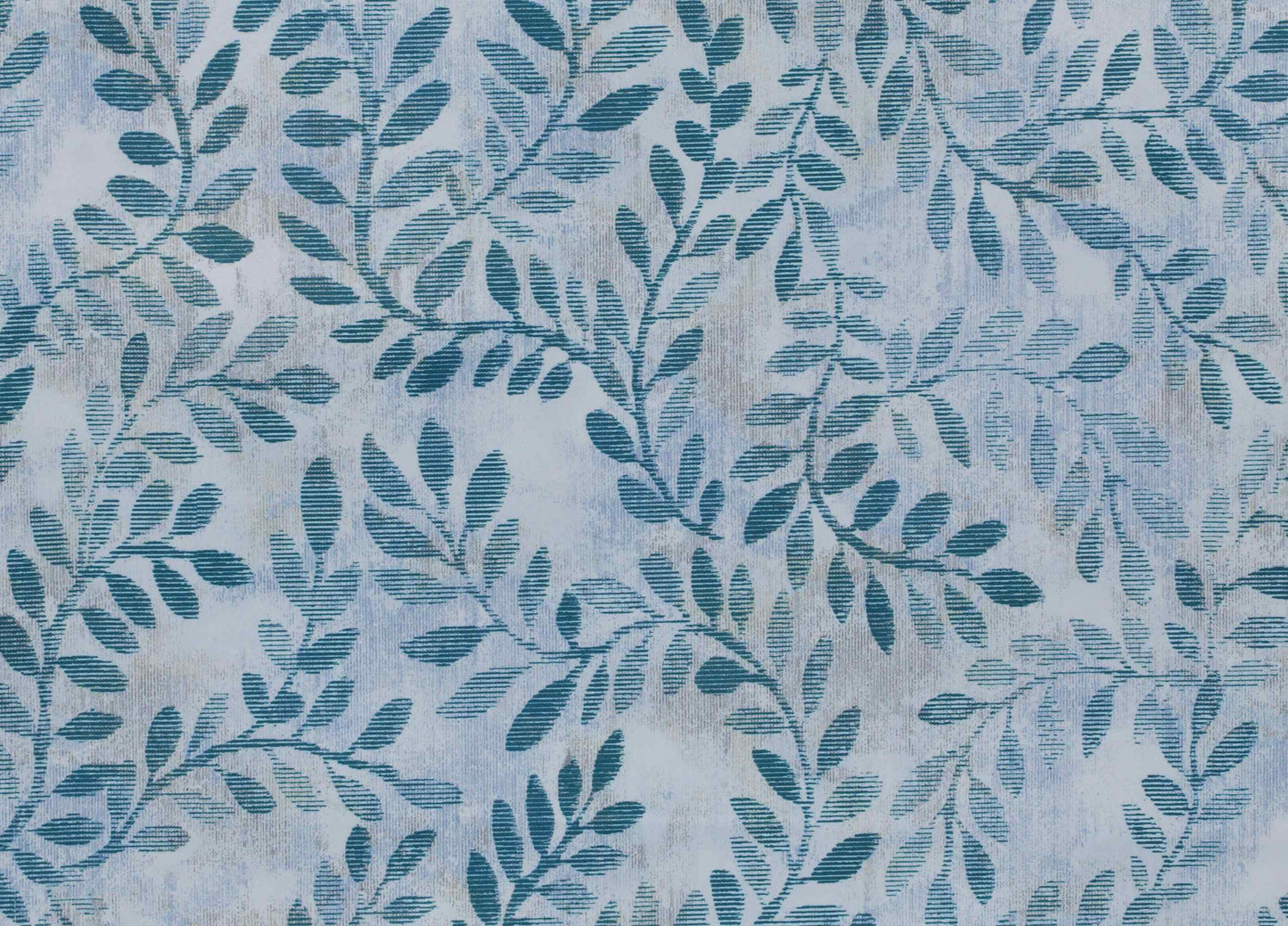 Branch Leaf Curtain - Blue