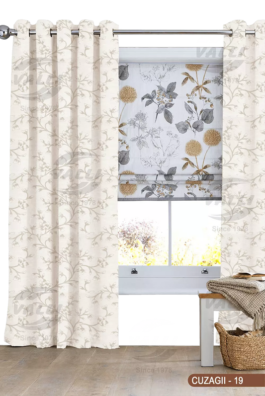 Flower Curtain - Ivory