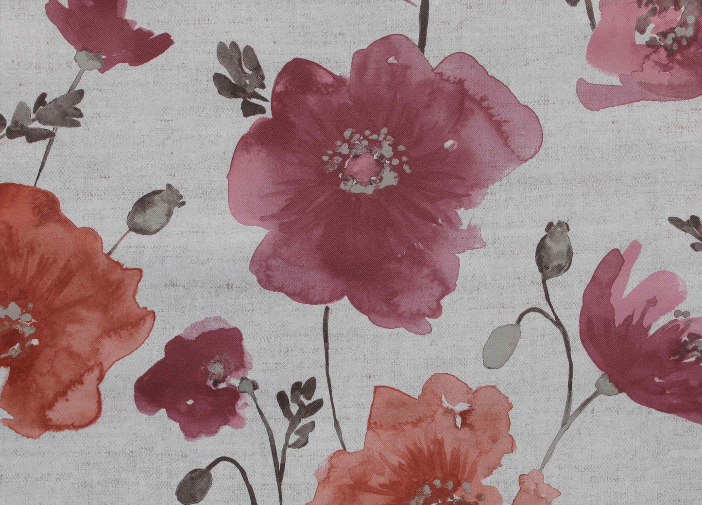 Flower Curtain - Maroon