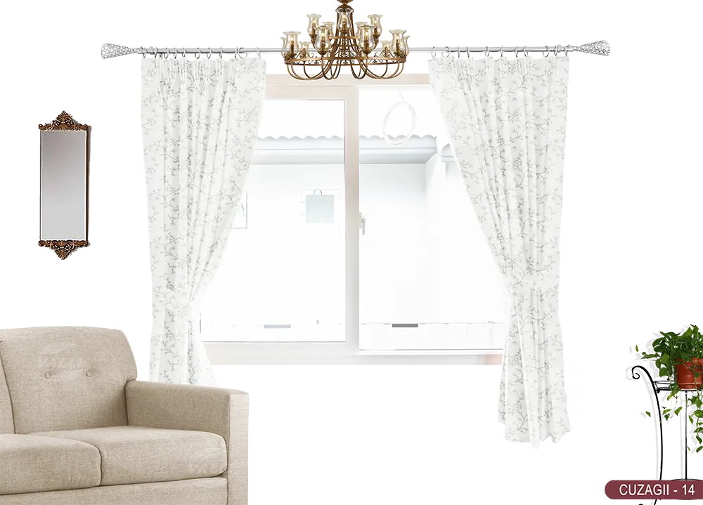 Flower Curtain - White