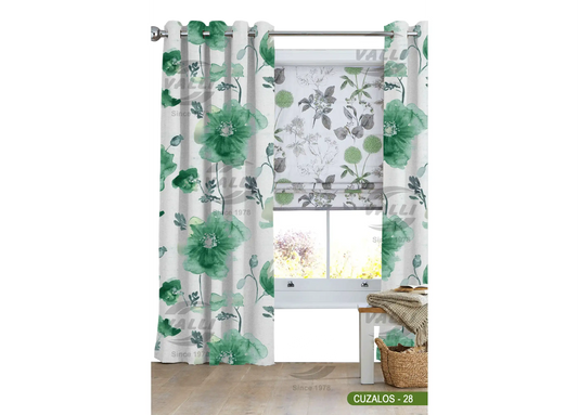 Flower Curtain - Green