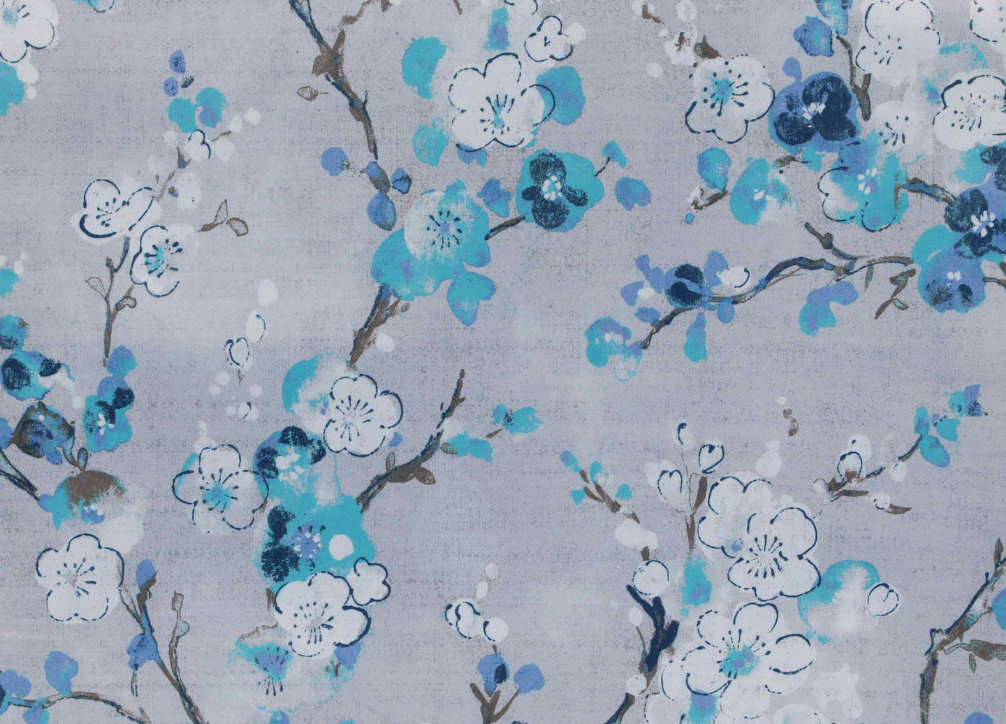 Flower Design Curtain - Blue