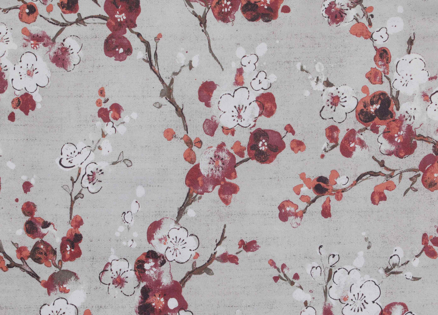 Flower Design Curtain - Maroon