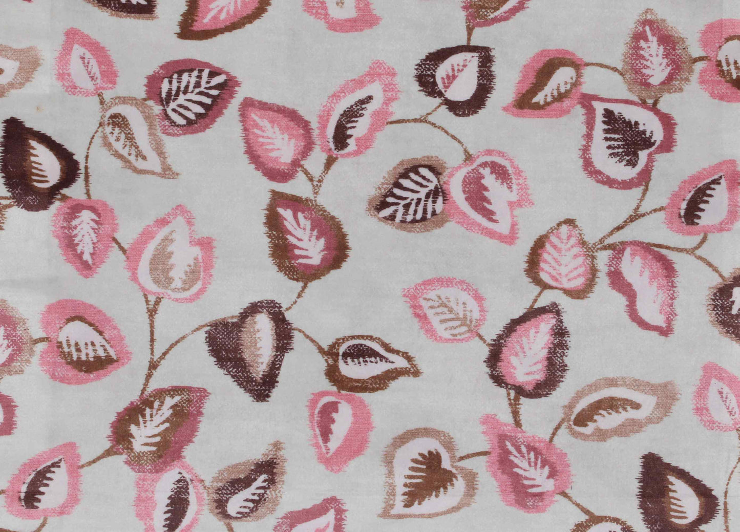 Self Design Leaf Velvet Type Curtain - Pink - CUZABLD - 02