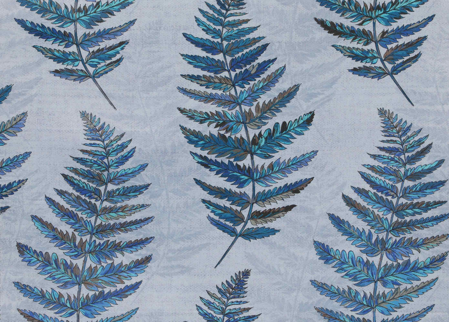 Leaf Design Curtain - Blue