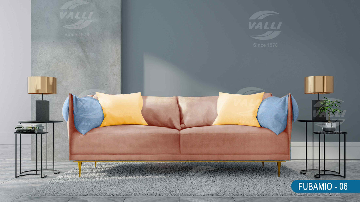 Plain Velvet Furnishing - Blush