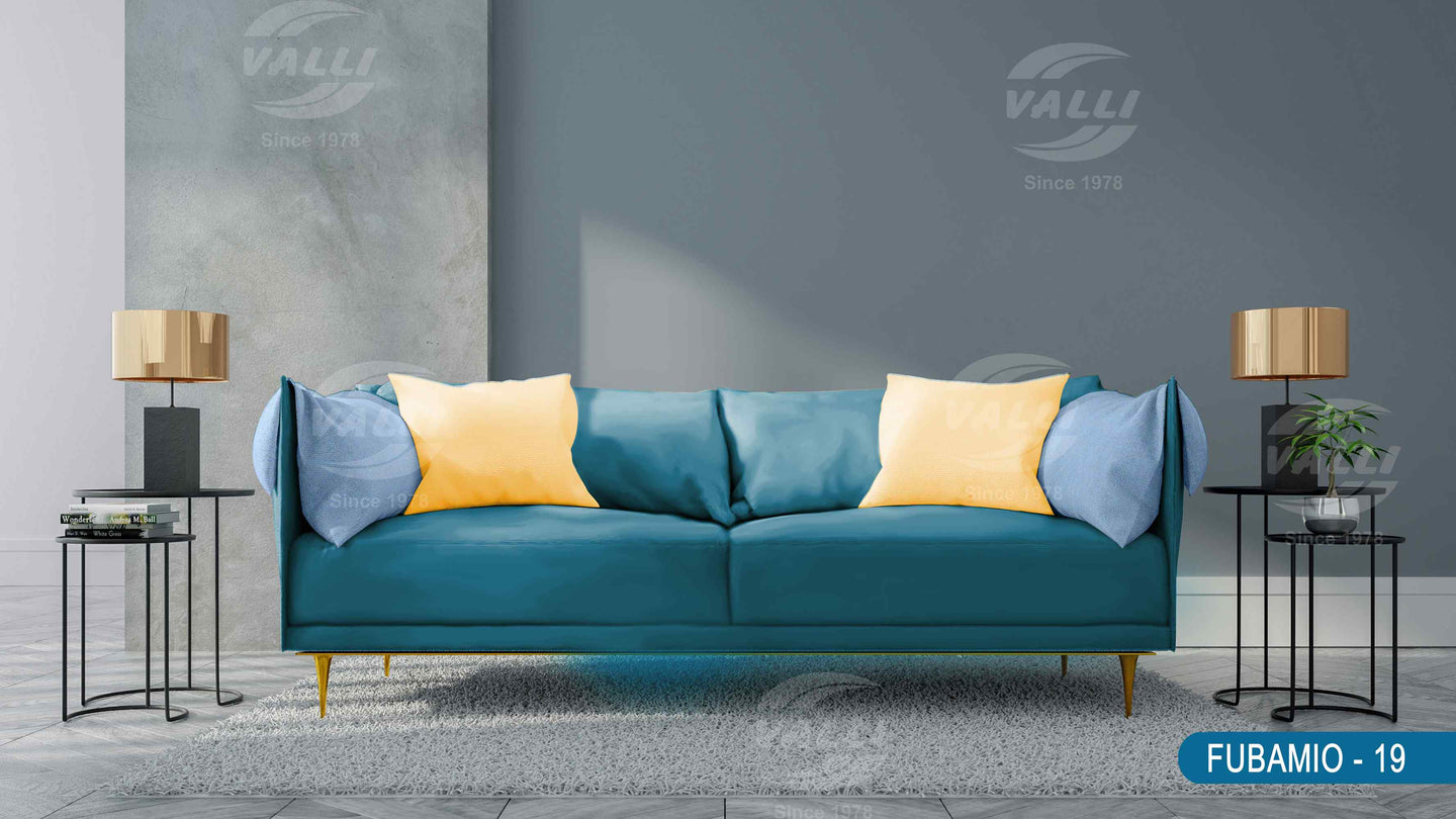 Plain Velvet Furnishing - Cerulen