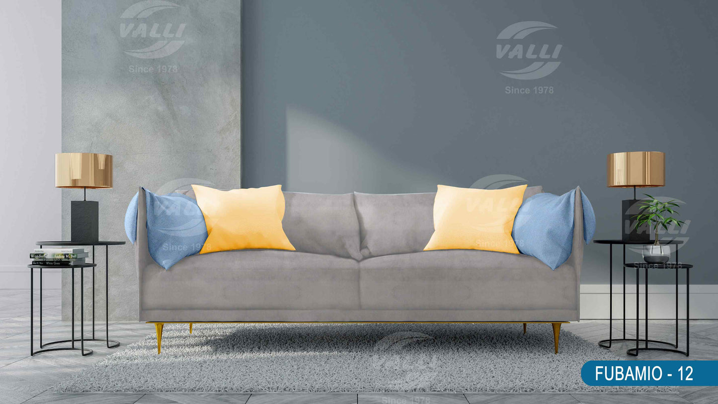 Plain Velvet Furnishing - Steel