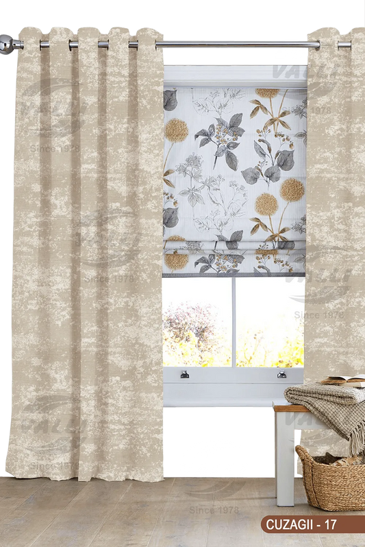 Self Design Curtain - Ivory - CUZAGII - 17