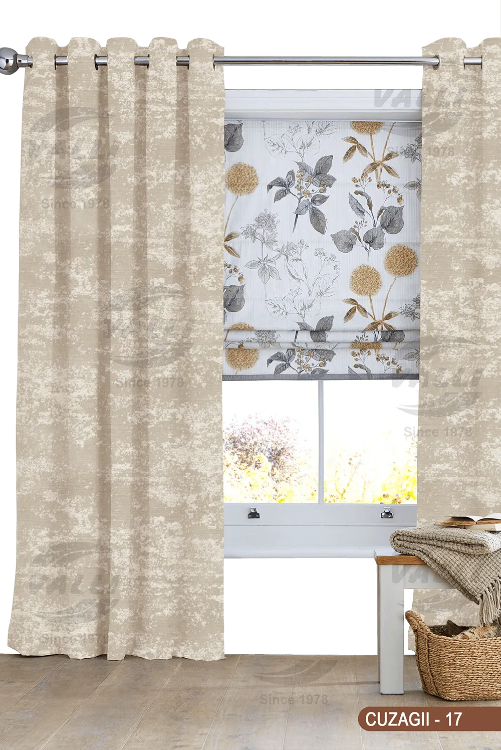 Self Design Curtain - Ivory - CUZAGII - 17