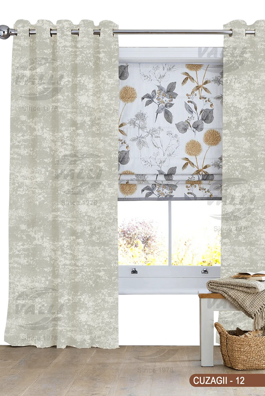 Self Design Curtain - White - CUZAGII - 12