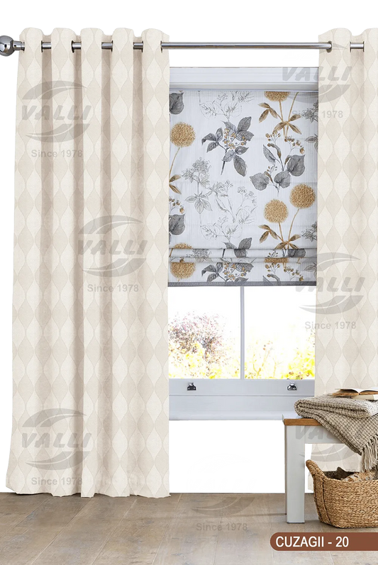 Self Design Curtain - Ivory - CUZAGII - 20