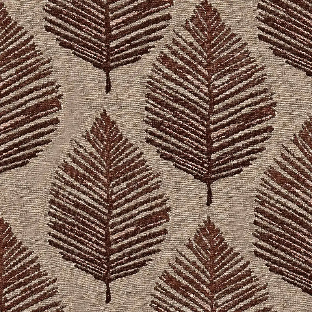 Big Leaf Curtain - Coffee Brown