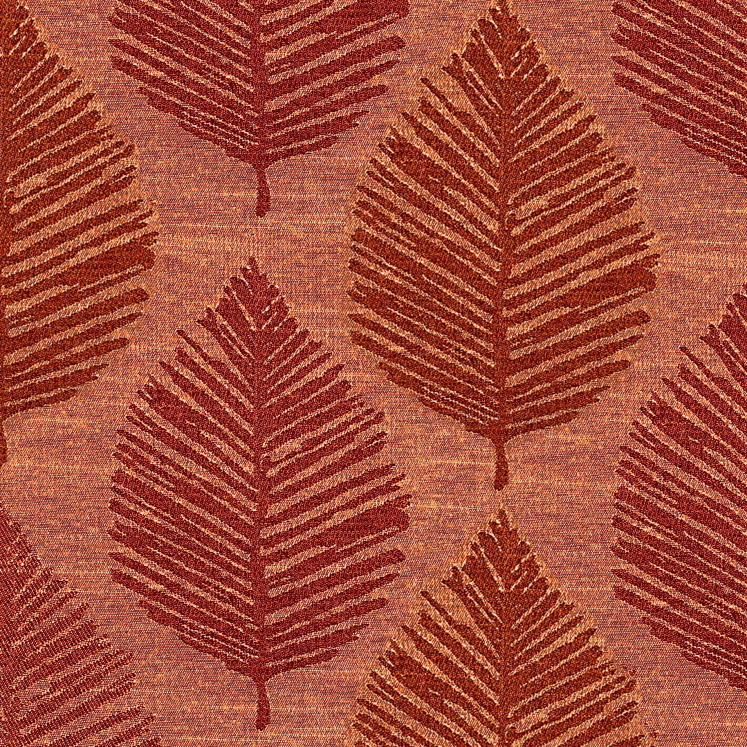 Big Leaf Curtain - Maroon