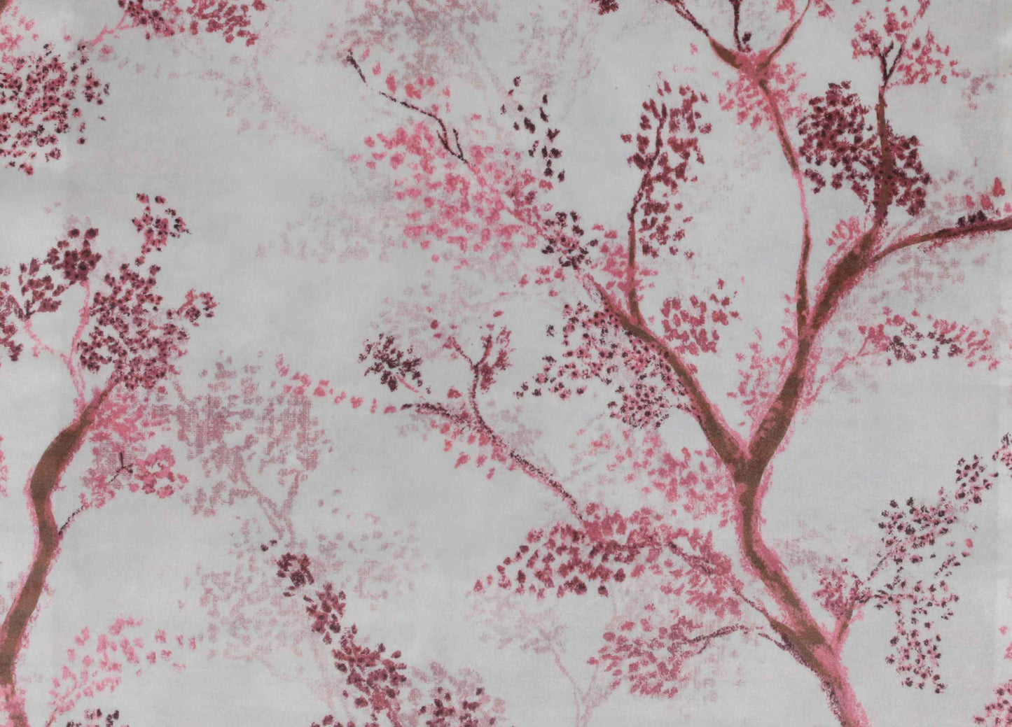 Self Design Tree Velvet Type Curtain - Pink